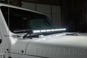 Jeep Gladiator LED Light Bar Kit - Hood - Diode Dynamics - SS50 Stage Series - Amber - `18-`21